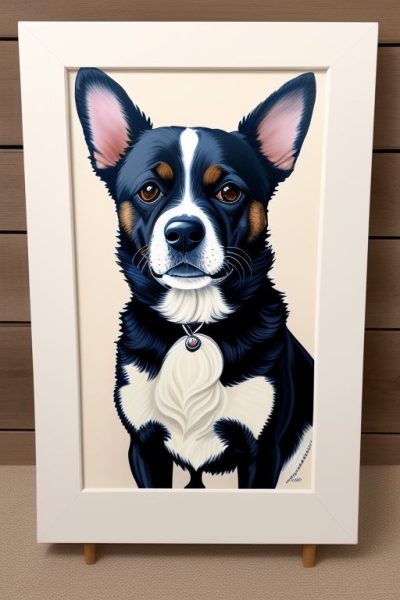 Canvas painting of a pet