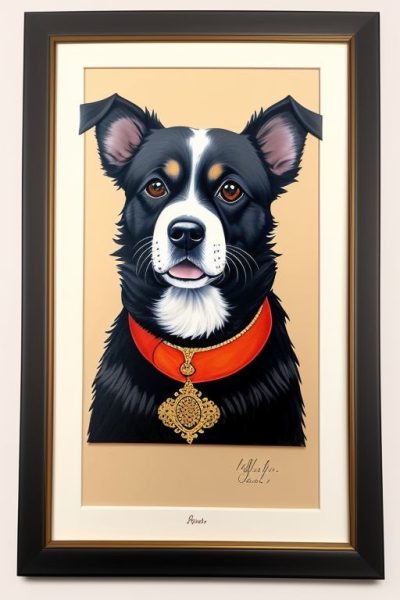 Canvas painting of a pet